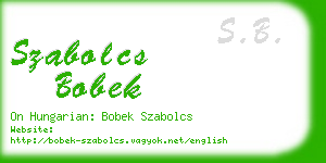 szabolcs bobek business card